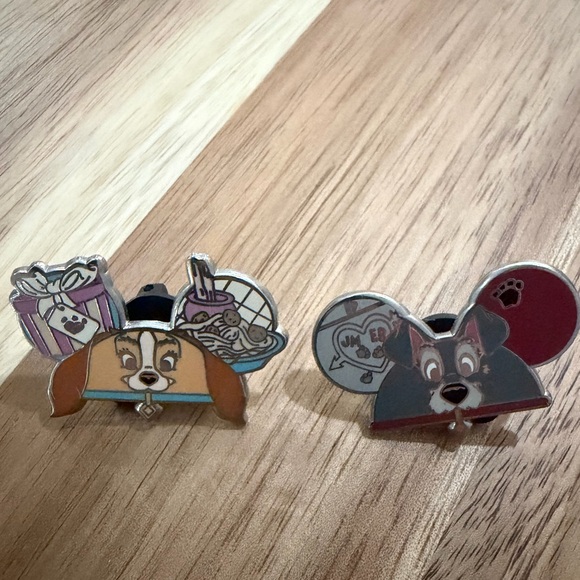 2/$20 Disney Lady and the Tramp Mickey Mouse Ear Character Pins - Picture 2 of 2